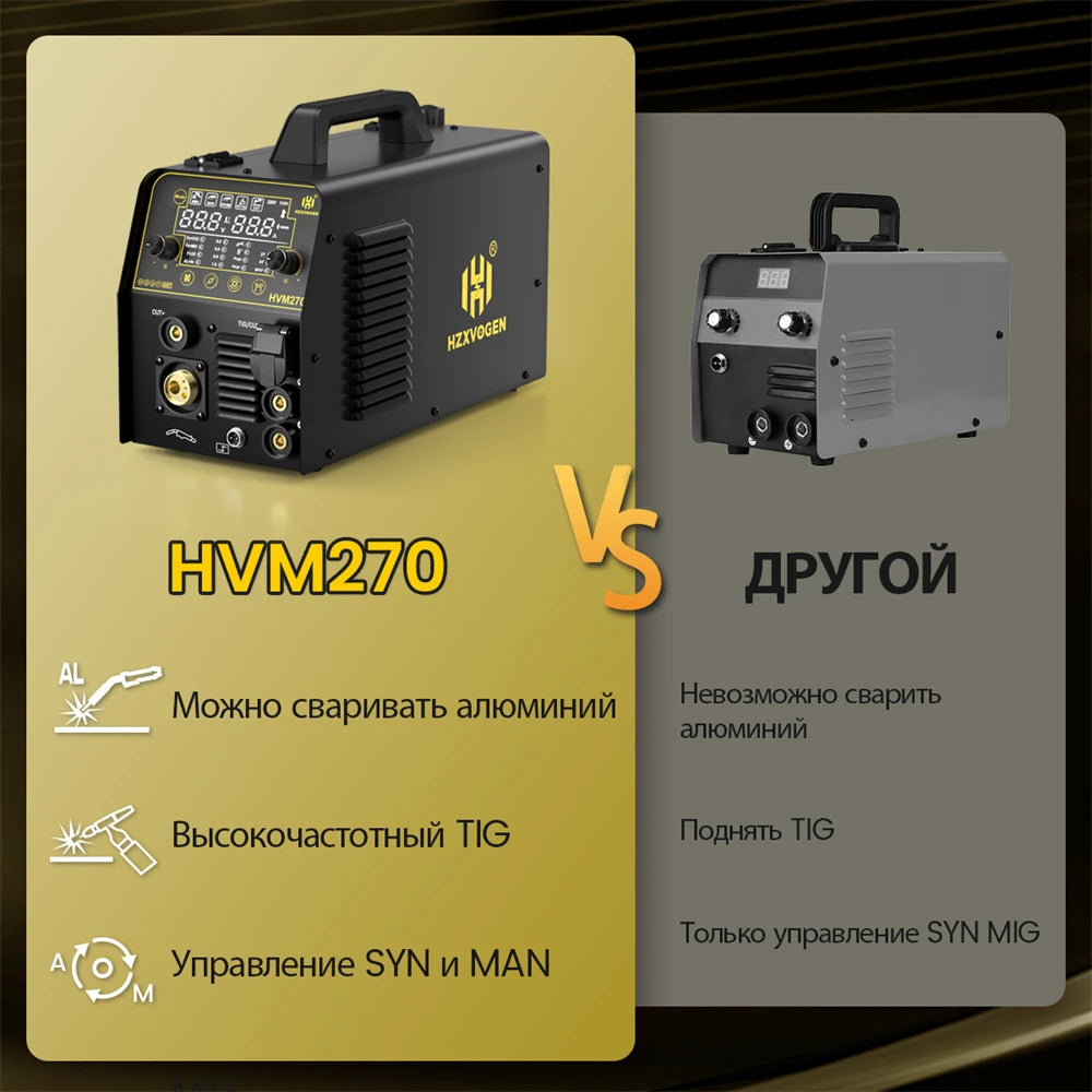 HZXVOGEN HVM270 Máy Hàn 6 Trong 1 Nhôm CUT MIG MMA HF