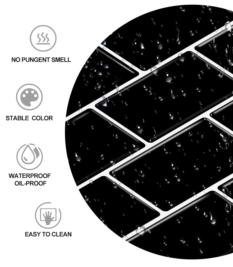 Giấy dán tường 3D JORUNNS bóc dán kiểu ốp chân tường cổ điển và gạch thẻ 12x12 inch