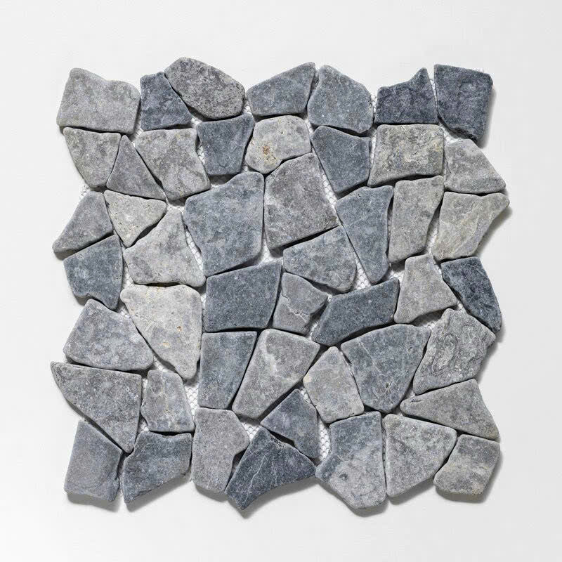 Modern 10mm Black Pebble Stone Mosaic Floor Tile for Interior Walls Black White Decorative Pattern for Bedroom Living Room Villa