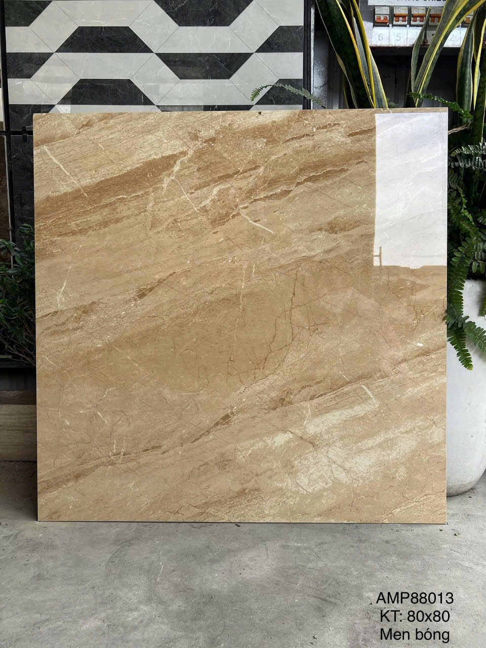 Gạch Ốp Lát kt 800x800 Men Bóng Mã AMP88013