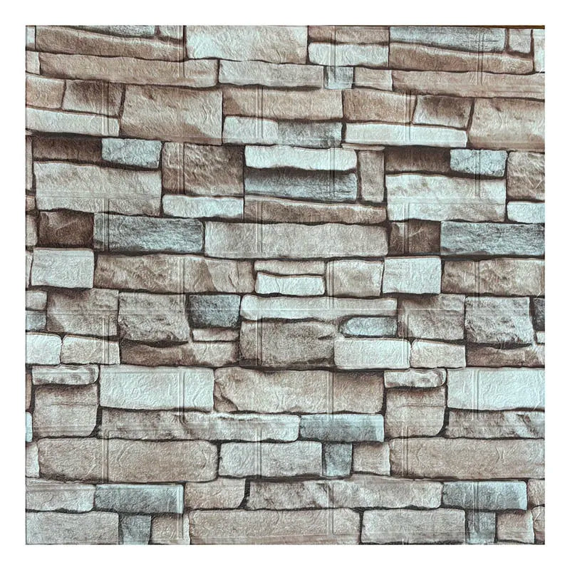 77cm*70cm 3D self-adhesive wallpaper waterproof brick retro wall stickers living room bedroom wall stickers home decoration