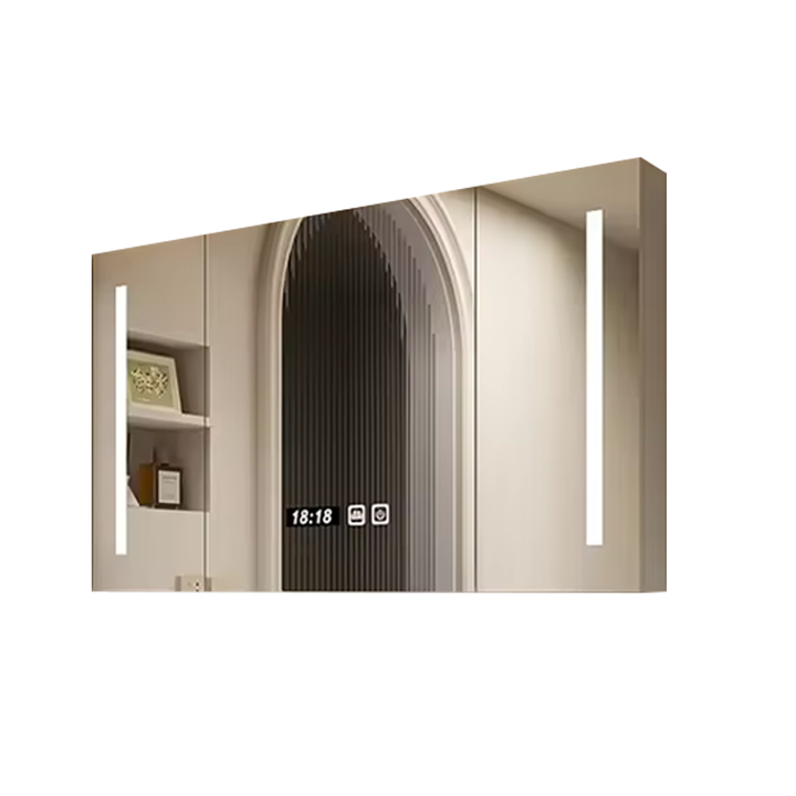 Gương thông minh LED vuông hiện đại chống sương mù gắn tường cảm ứng cảm biến nóng phòng tắm phòng ngủ dễ dàng lắp đặt treo tường