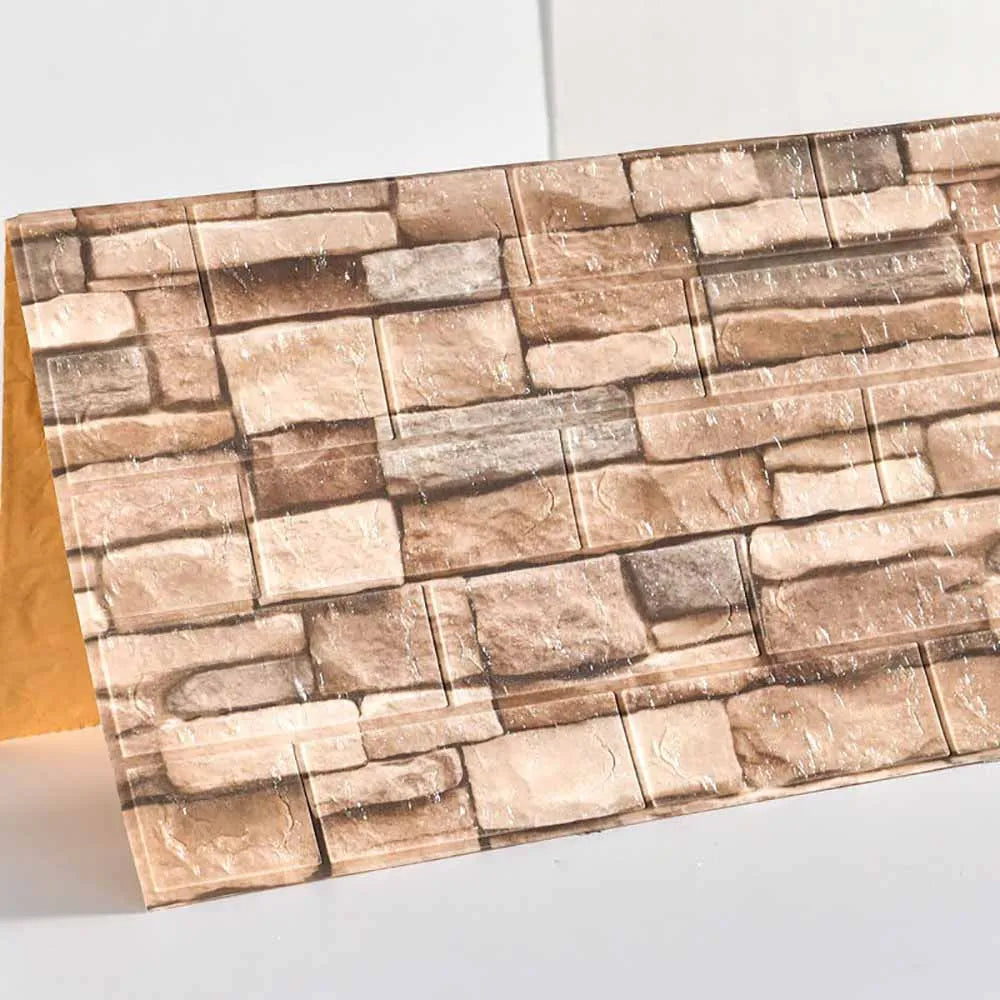77cm*70cm 3D Wall Sticker Imitation Brick Bedroom Home Decor Waterproof Self-adhesive DIY Wallpaper for Bedroom And Kitchen