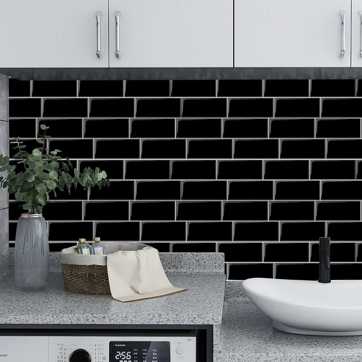 10 Pieces Premium Waterproof Wallpaper 3D Peel and Stick Subway Wall Tile Sticker for Kitchen & BathroomChildren's Room