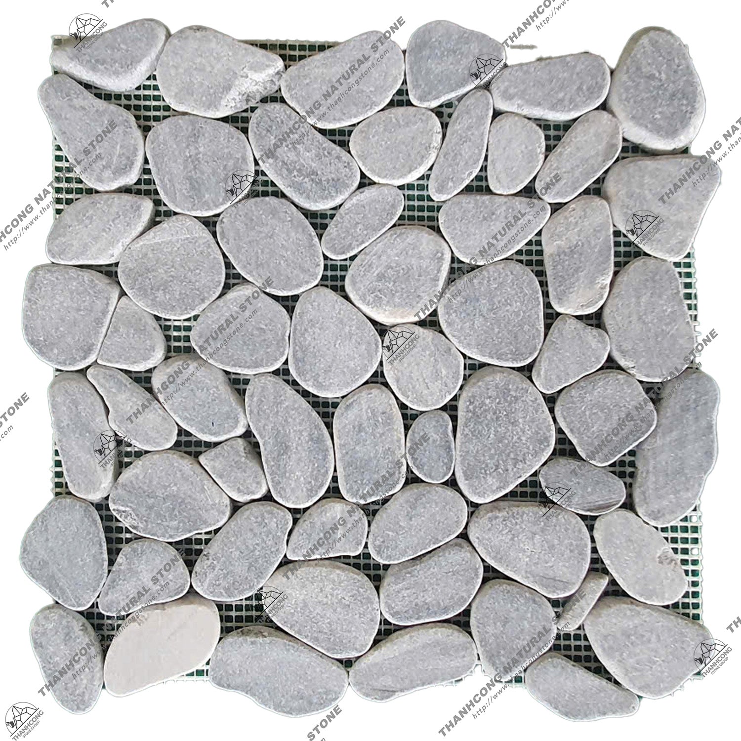 Modern Grey Pebble Natural Stone Mosaic Floor Tile Black Decorative Pattern for Interior Walls for Kitchen Living Room Villas