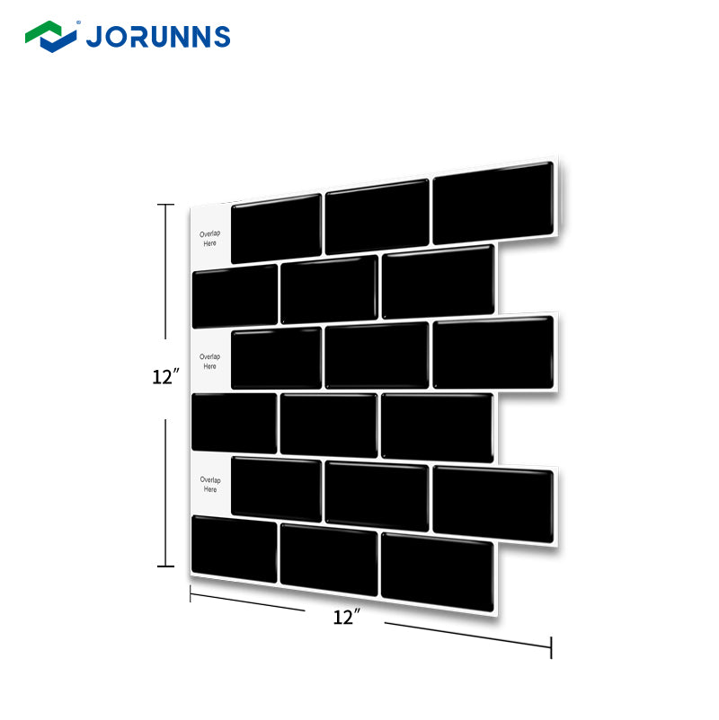 Giấy dán tường 3D JORUNNS bóc dán kiểu ốp chân tường cổ điển và gạch thẻ 12x12 inch