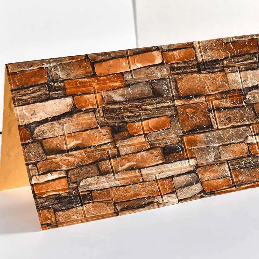 77cm*70cm 3D Wall Sticker Imitation Brick Bedroom Home Decor Waterproof Self-adhesive DIY Wallpaper for Bedroom And Kitchen
