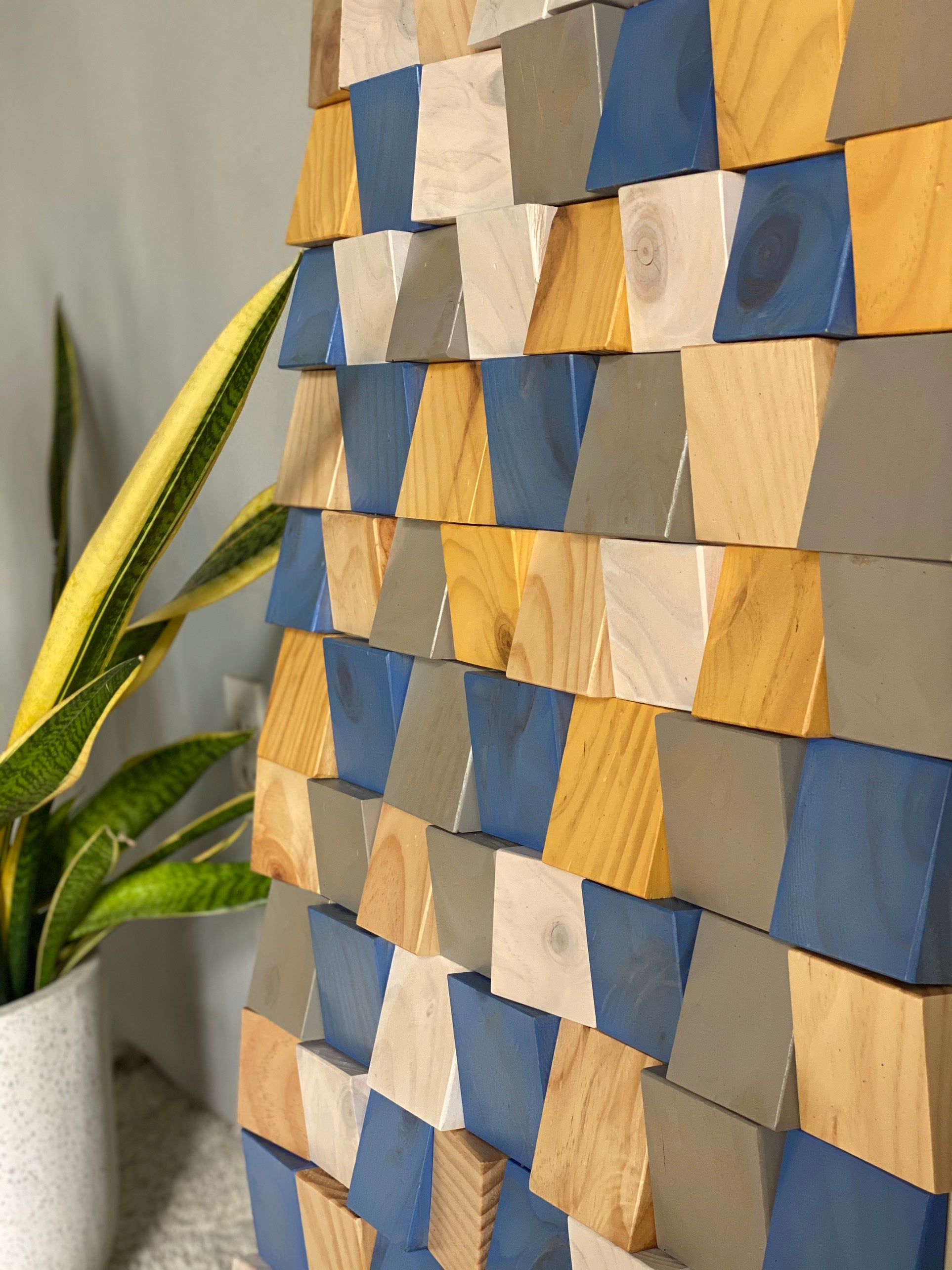 Tranh Tường Nghệ Thuật Tấm Ốp Gạch Mosaic Gỗ Thủ Công Hiện Đại Họa Tiết Tùy Chỉnh
