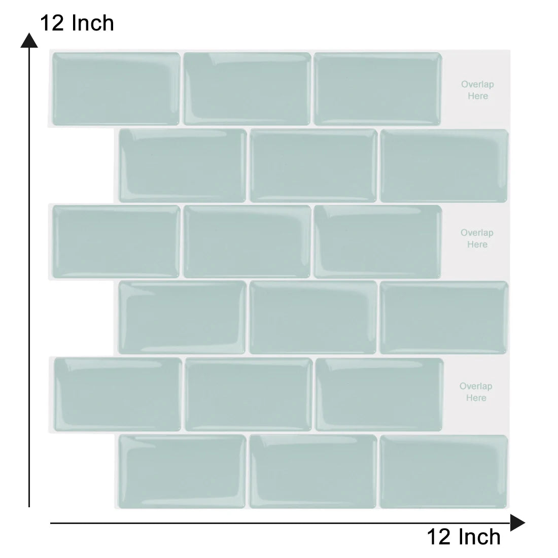 5 Mien Dan Gach 3D Treo Tuong Bep Chong Nuoc 12x12 Inch