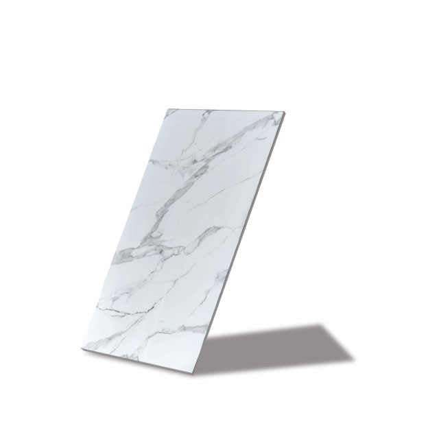Gạch Lát Sàn Tường Sứ Tráng Men 600x1200mm Thiết Kế Hiện Đại Đánh Bóng Mờ Màu Trắng Vân Đá Cẩm Thạch Chịu Lửa Cho Phòng Tắm