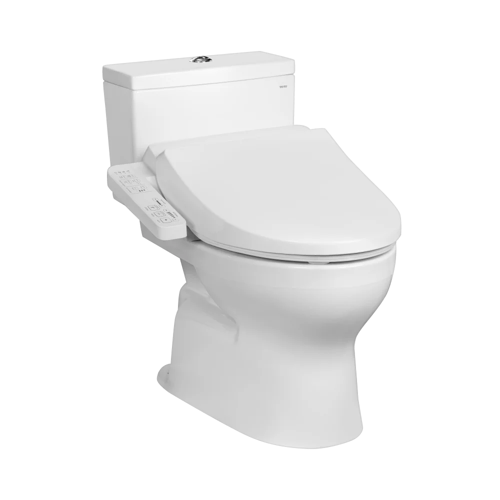 Bàn cầu 2 khối kèm nắp rửa điện tử WASHLET dòng C2 cơ bản TCF23710AAA  – Daisan Store