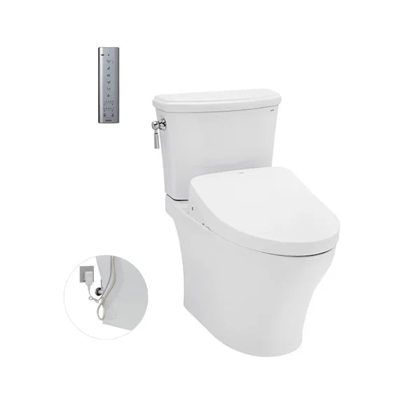Bàn cầu hai khối kèm nắp rửa điện tử WASHLET dòng S7 CS986GW11XW