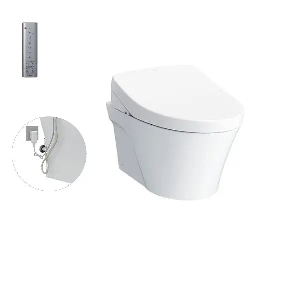 Bàn cầu treo tường AVANTE kèm nắp rửa điện tử WASHLET CW822RAW_WH172A_TCF4911Z_MB170PSS