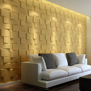 Gạch 3d ốp tường trang trí chống thấm màu vàng