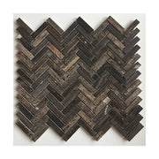 Gạch mosaic đá xương cá 255x280mm 18NS056-1248 màu nâu gỗ
