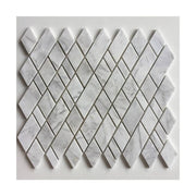 Gạch mosaic đá hình thoi 265x305mm màu trắng