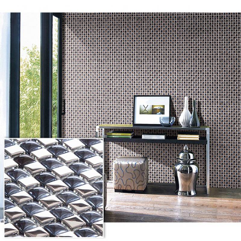 Gạch mosaic gốm mix kim loại trang trí phòng tắm 300x300mm WA1503 – Daisan Store