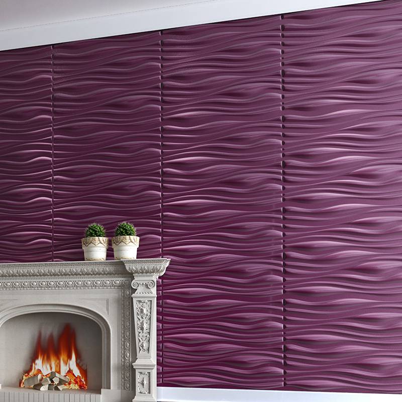 Gạch 3d ốp tường trang trí chống thấm màu tím – Daisan Store