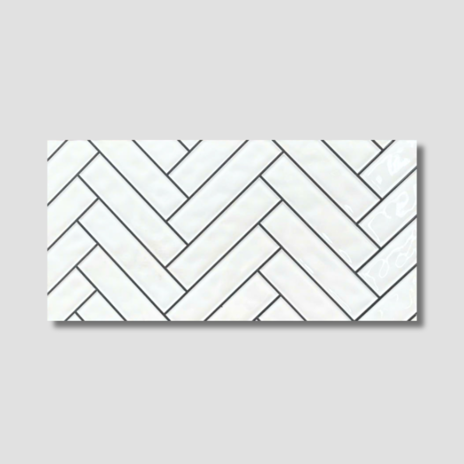 Gạch ốp tường giả thẻ men bóng màu trắng KT 30x60