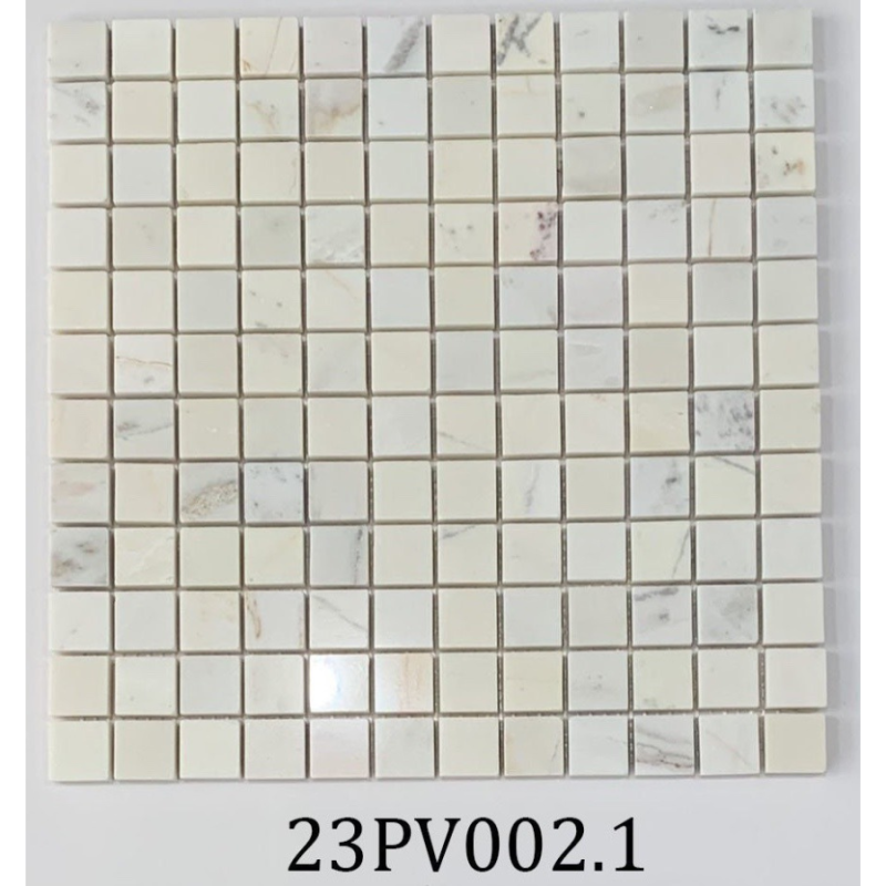 Đá Mosaic vàng chip vuông bóng 23PV002.1