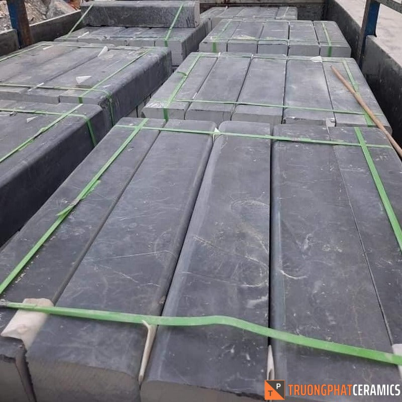 Đá bó vỉa hè xanh đen mài