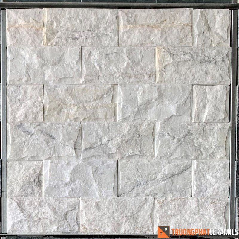 Đá ốp tường bóc trắng 10×20