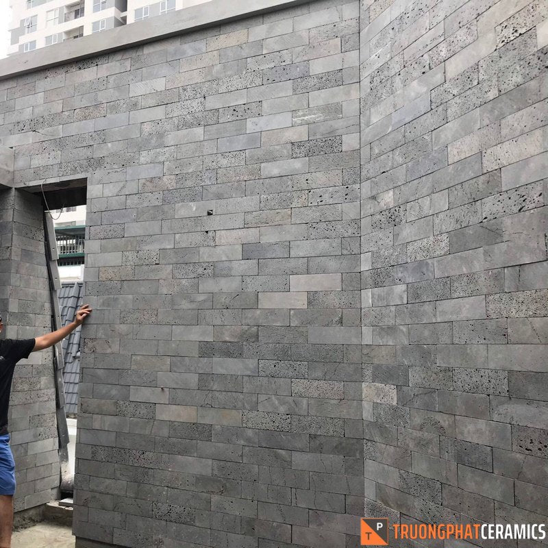 Đá ốp tường ong xám 10×30