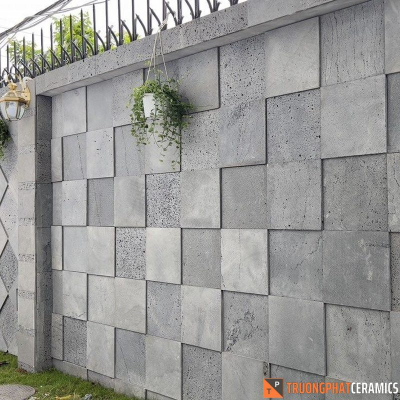 Đá ốp tường ong xám 30×30 3d