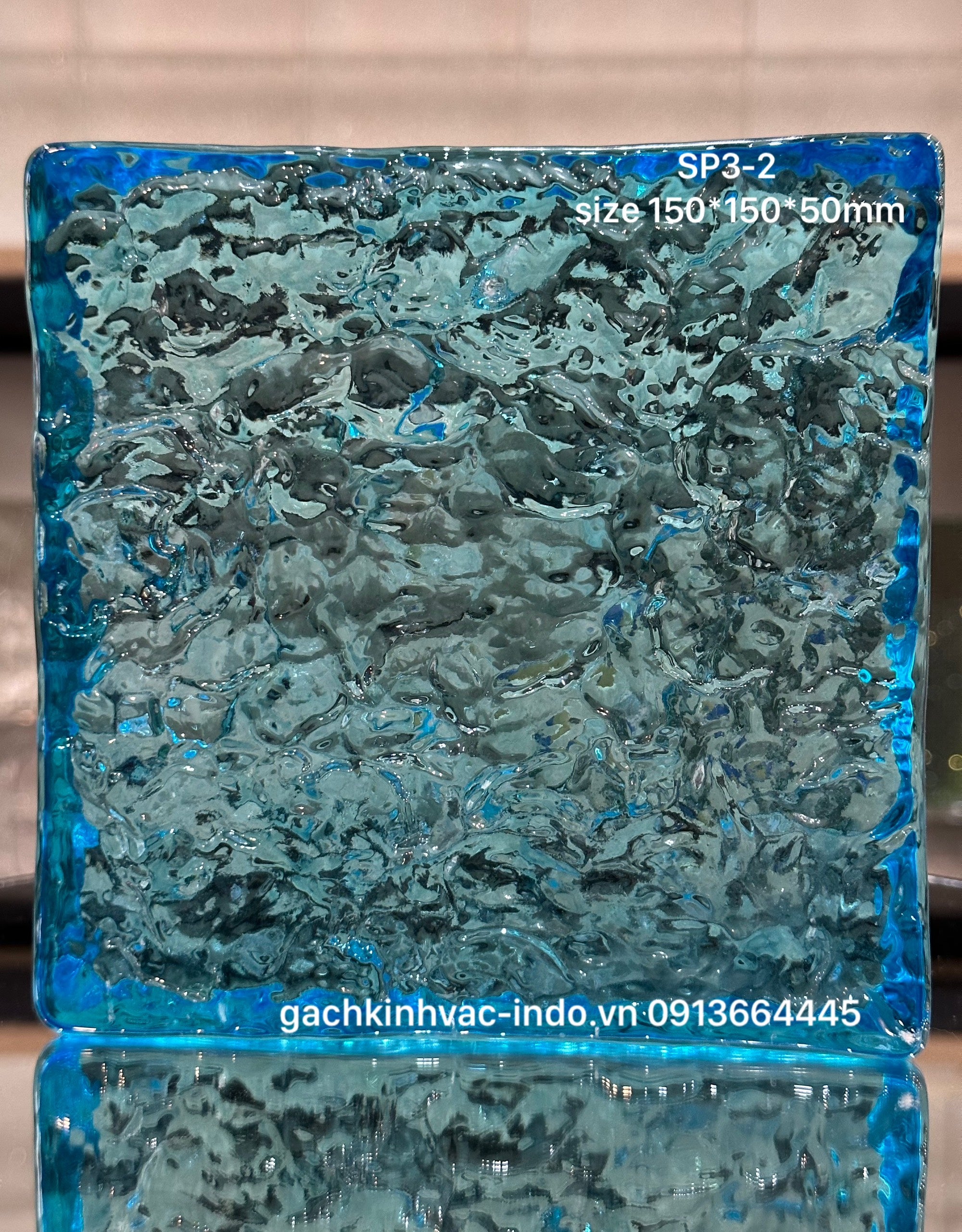 Gạch Kính Khối Đặc SP3-2 Xanh Nhạt