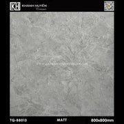 Gạch lát nền màu xám nhạt, vân đá tự nhiên, bề mặt mờ, kích thước 800x800mm.