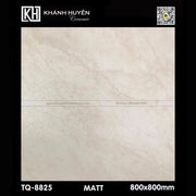 Gạch lát nền màu be nhạt, vân mờ, kích thước 800x800mm, thương hiệu Khánh Huyền.