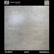 Gạch ceramic màu xám, bề mặt mờ, kích thước 800x800mm, mã TQ-88529.