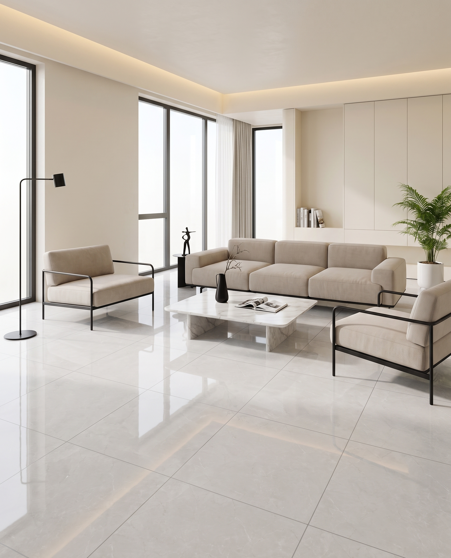 Gạch Ốp Lát KT 600x600 Men Bóng Mã GCT-I66001P