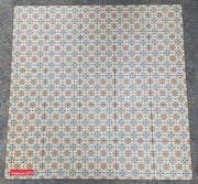 Gạch bông 20×20 cm trang trí hoa văn dị hình vàng Royal 2211
