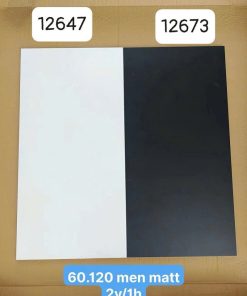 Gạch Ốp Lát 60x120cm Trung Quốc màu đen trắng men mờ 12673 – 12647