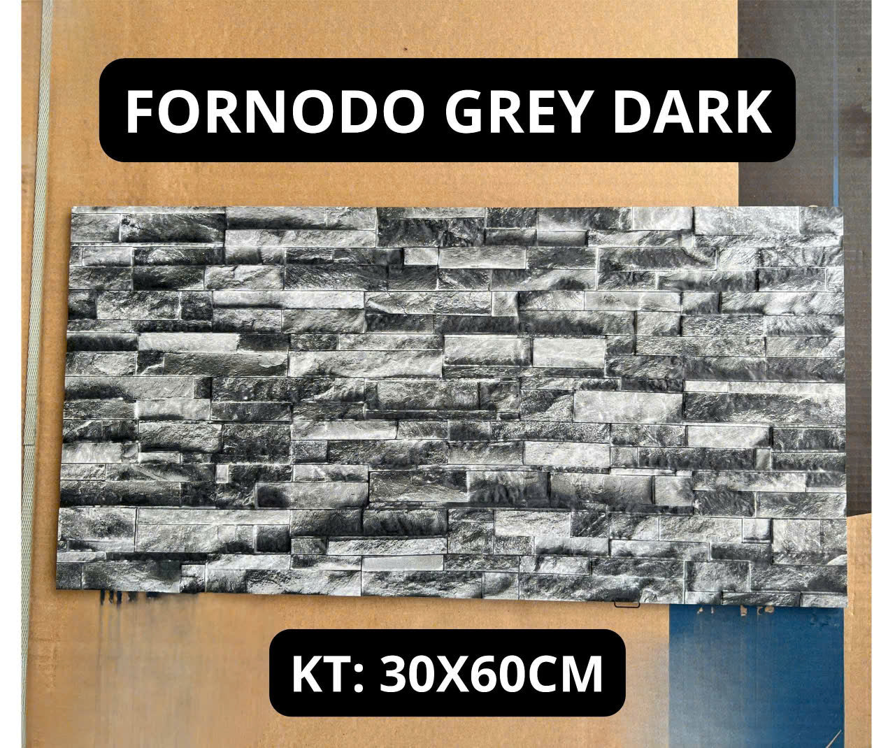 Gạch ốp tường giả đá 30x60cm