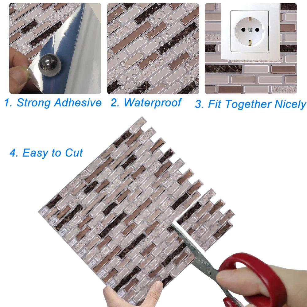 Vividtiles Dán Tường Chống Thấm Lớn Nhà Bếp Đa Năng DIY