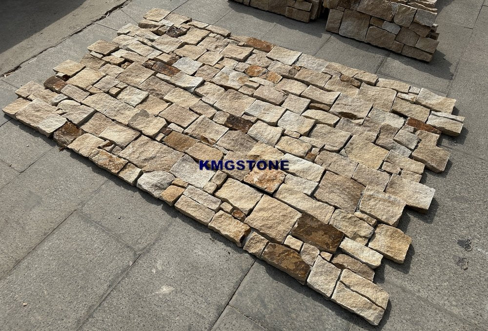 Tấm ốp đá veneer tự nhiên hiện đại màu Nâu hạt dẻ