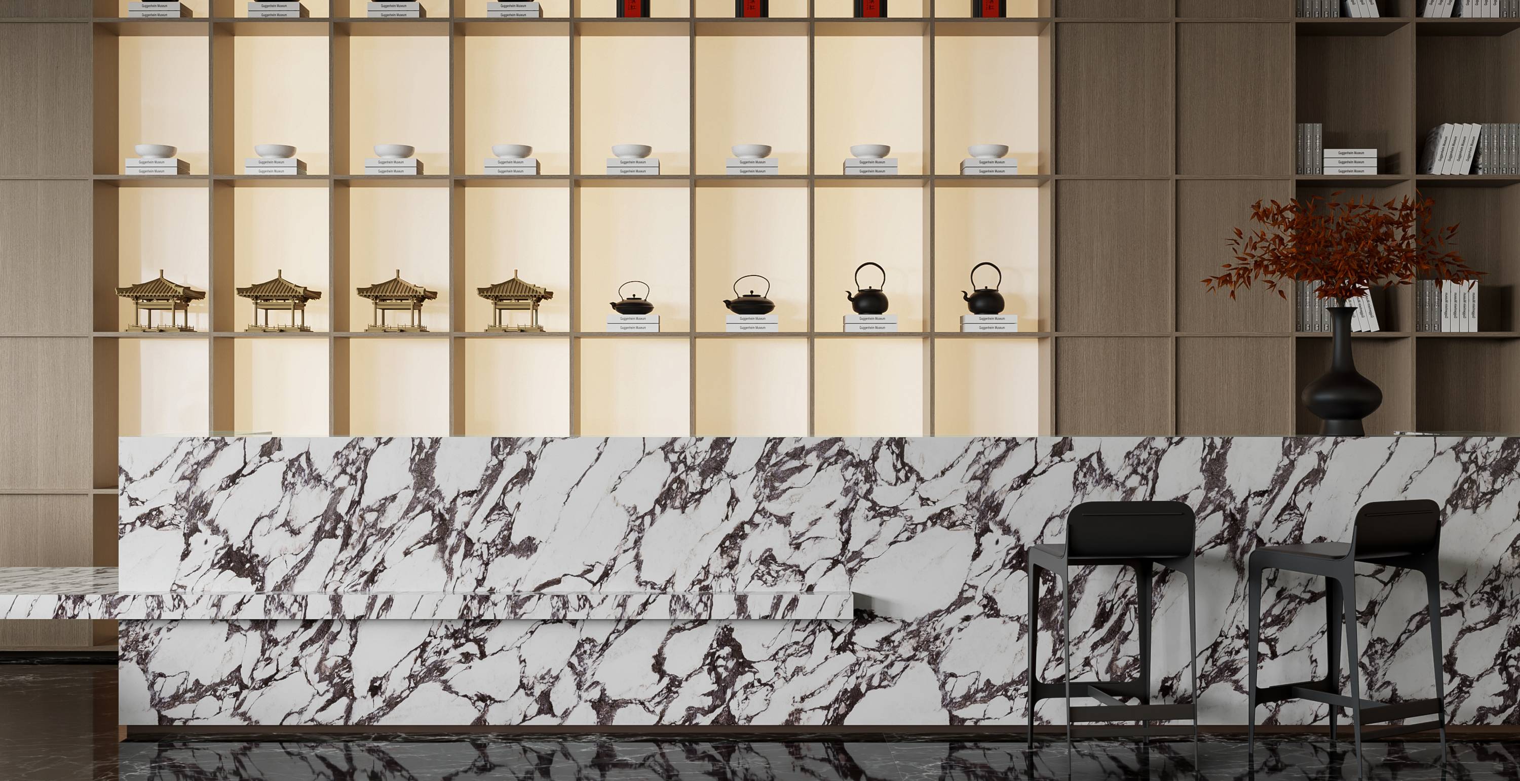 Đá nung kết Calacatta Viola Hiện đại Sang trọng