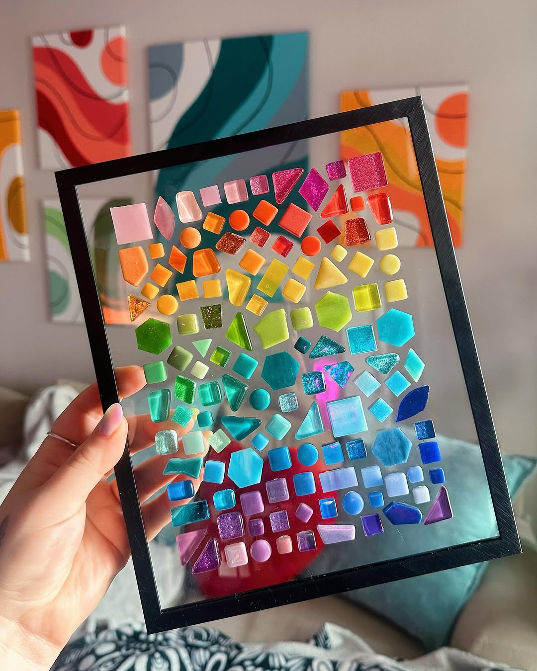 Hạt Mosaic Rời Cao cấp Thủy tinh/Gốm sứ Phong cách Thiết kế Hiện đại Dùng cho Khách sạn, Nghệ thuật & Thủ công Tự làm