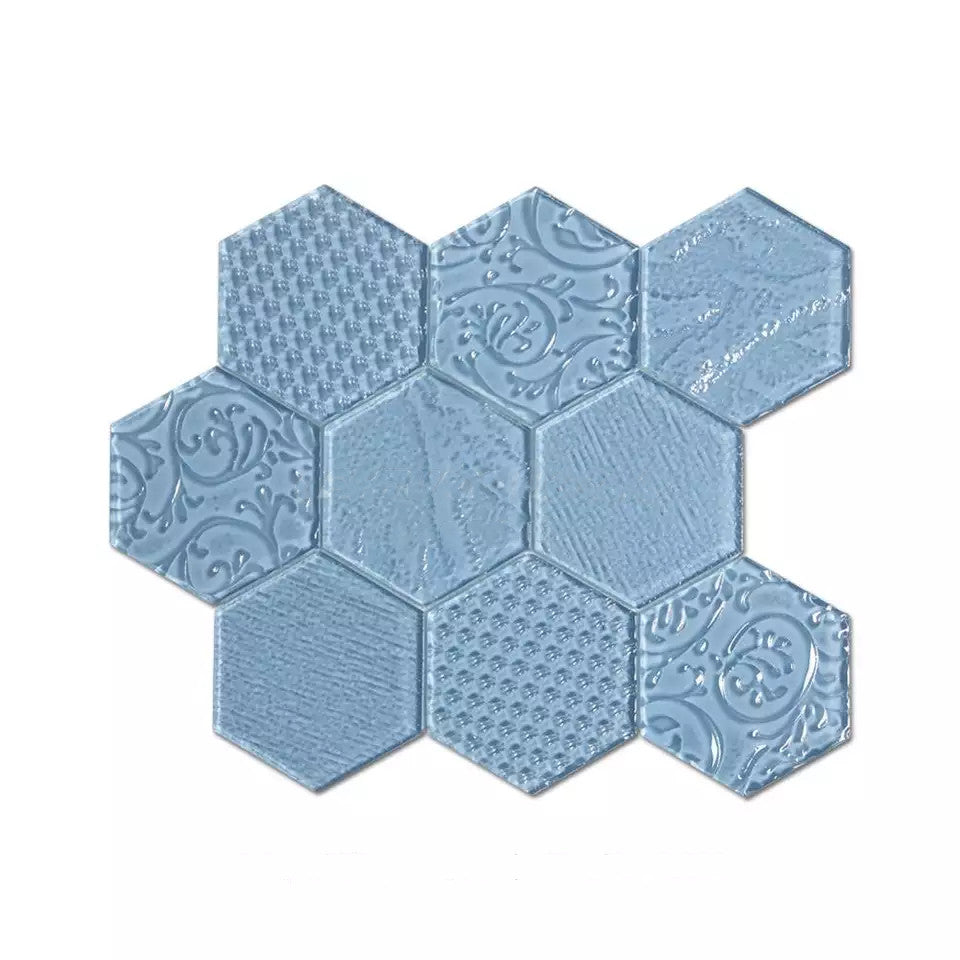 Gạch Mosaic ốp tường nội thất chất lượng cao, tùy chỉnh nhà máy, Gạch nghệ thuật gốm sứ thủ công, Mosaic kính dùng cho tường phòng tắm