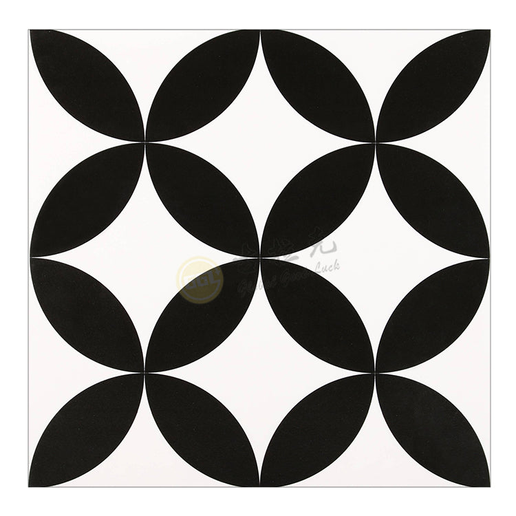 Gạch Sứ Phối Màu Đen Trắng Hiện Đại Chống Nước Dùng Cho Phòng Ngủ, Nhà Bếp, Phòng Tắm, Khách Sạn