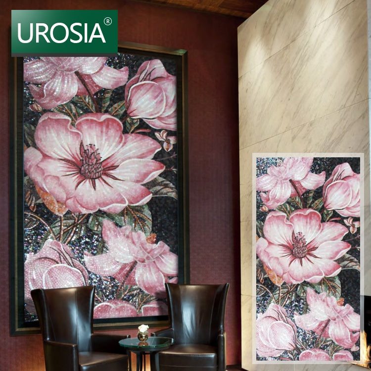 Tranh Tường Gạch Mosaic Nghệ Thuật Họa Tiết Hoa Hình Huy Chương Dành Cho Các Dự Án Khách Sạn Và Spa
