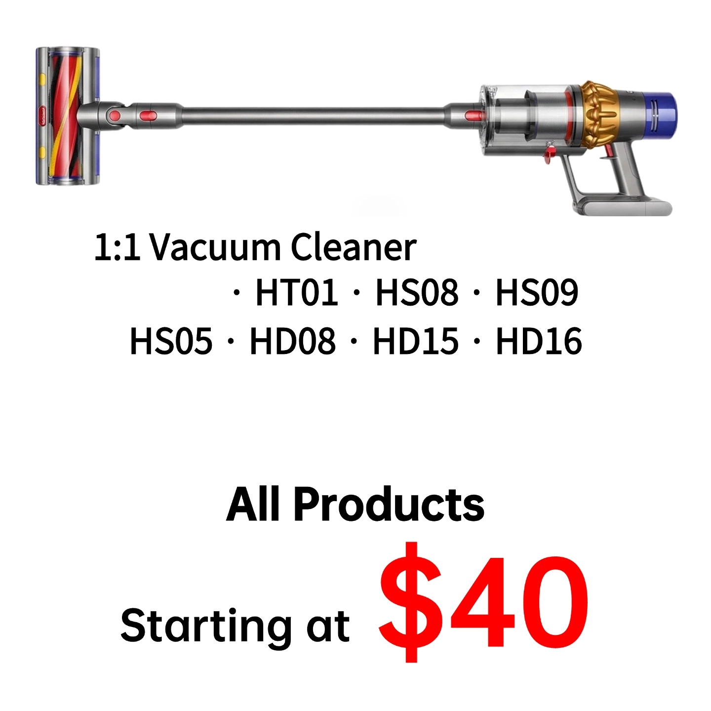 Máy hút bụi cầm tay không dây 100%-DYS sạc không dây, lực hút mạnh 230AW, công nghệ lốc xoáy, phát hiện laser, khách sạn
