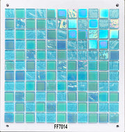 Gạch mosaic thủy tinh hình vuông pha lê óng ánh hiện đại nhiều màu sắc dày 4mm dùng trang trí tường ngoại thất nhà biệt thự