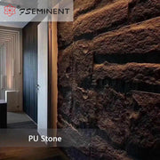 Tấm ốp tường Polyurethane Đá Gạch nhân tạo 3D Nấm Tường ngoài Đá Pu để trang trí nhà