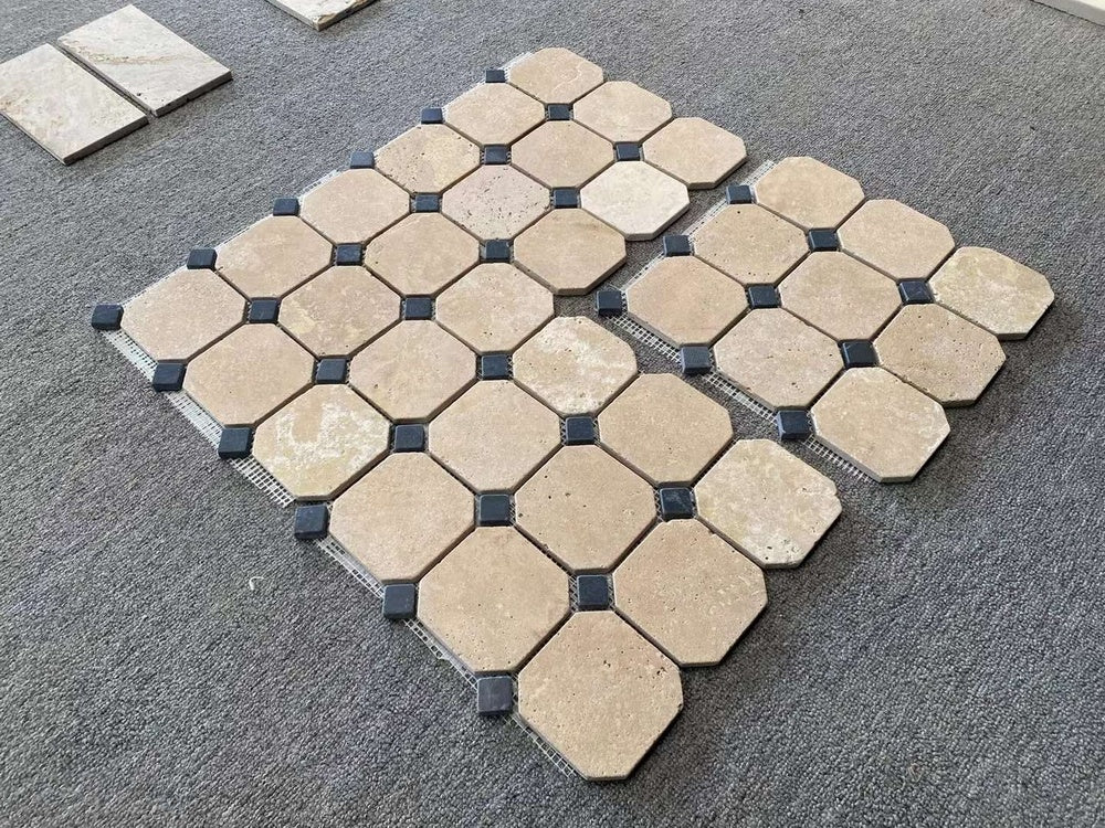 Gạch Mosaic Đá Tự Nhiên Xanh Lá Trang Trí Nhà Cửa và Sàn Phòng Tắm