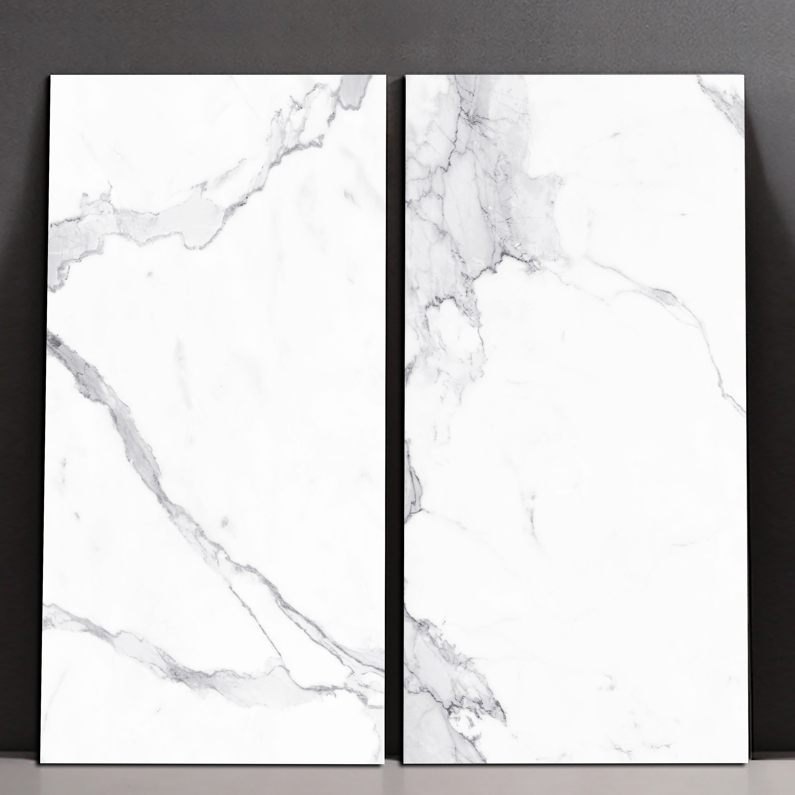 Gạch bán chạy xương sứ tráng men đánh bóng vân đá cẩm thạch 600x1200 Bề mặt sáng dùng cho sàn phòng khách, văn phòng, trung tâm thương mại