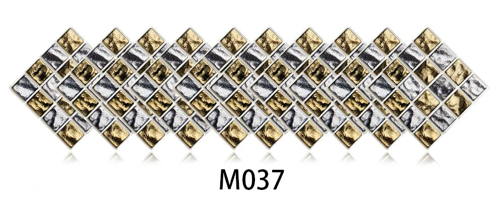 Bộ 10 Miếng Dán Gạch Mosaic Phẳng Dán Tường Bếp Phòng Tắm