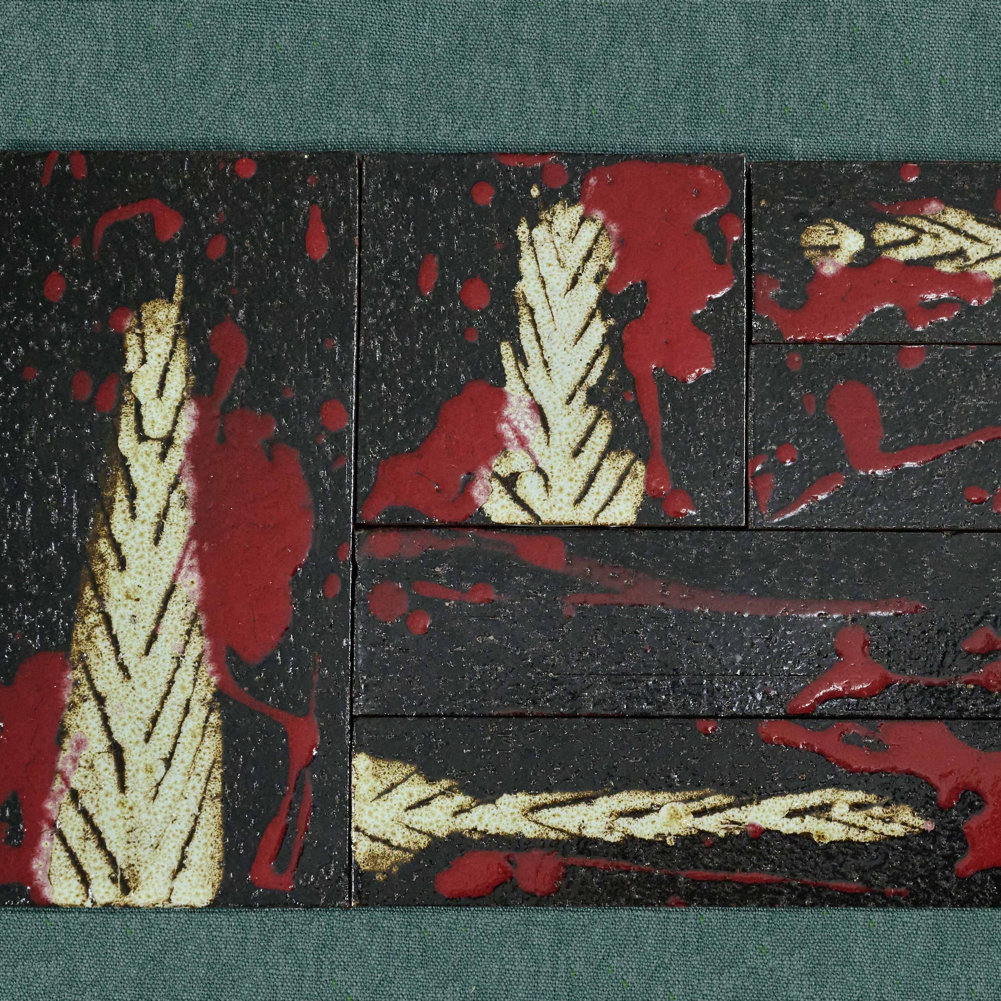 Tranh Gạch Ốp Nội Thất Thủ Công Sang Trọng Nghệ Thuật Trang Trí Thực Vật Đỏ Vàng Tường Nền Bếp Và Phòng Tắm, Trang Trí Khách Sạn